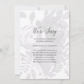 Elegante bloemen bruiloft uitstel foto aankondiging (Voorkant)