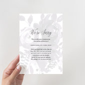 Elegante bloemen bruiloft uitstel foto aankondiging