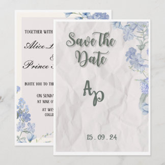 Elegante Bloemen Bruiloftsinvatie Bewerkbaar Kaart