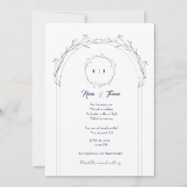 Elegante bloemen bruiloftsinvatie – eenvoudig te p kaart