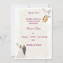 Elegante Bloemen Bruiloftsinvatie | RomaInvitation