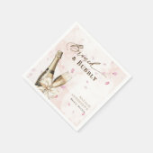 Elegante Bloemen Brunch & Bubbels Bruidsmeisjeshuw Servet (Hoek)