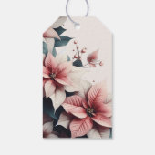 Elegante bloemen  cadeaulabel (Achterkant)