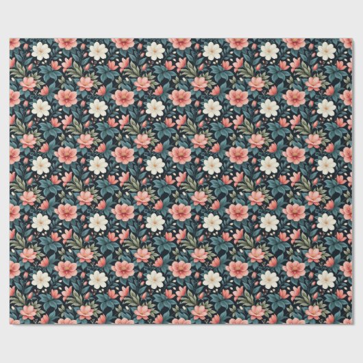 Elegante bloemen, cadeaupapier (Vlak)
