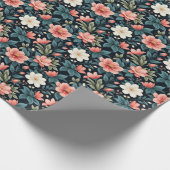 Elegante bloemen, cadeaupapier (Hoek)