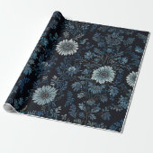 Elegante Bloemen Cadeaupapier (Uitgerold)