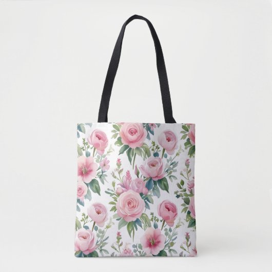 👜 Elegante Bloemen Canvas tas – Stijlvol & Veelzi (Voorkant)