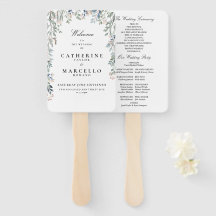 Elegante Bloemen Cascade Trouwprogramma