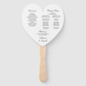 Elegante Bloemen Cascade Trouwprogramma Handwaaier (Achterkant)