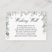 Elegante Bloemen Cascade Wens Goed Trouwen Informatiekaartje (Voorkant)