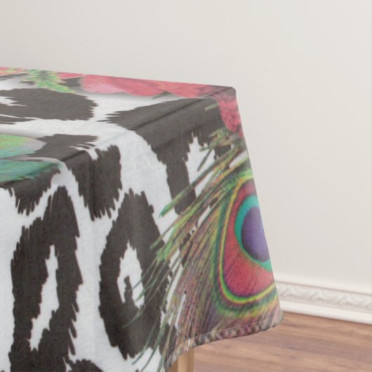  elegante bloemen cheetah floral Table Cloth Tafelkleed (Voorbeeld)