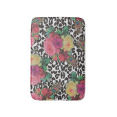  elegante bloemen cheetah pauw floral badmat (Voorkant Verticaal)