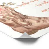 Elegante Bloemen Cowboy Boots Flower Bar Poster Si (Hoek)