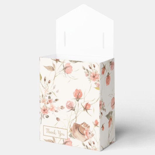 Elegante Bloemen Cowgirl Vrijgezellenfeest Favorie Bedankdoosjes (Geopend)