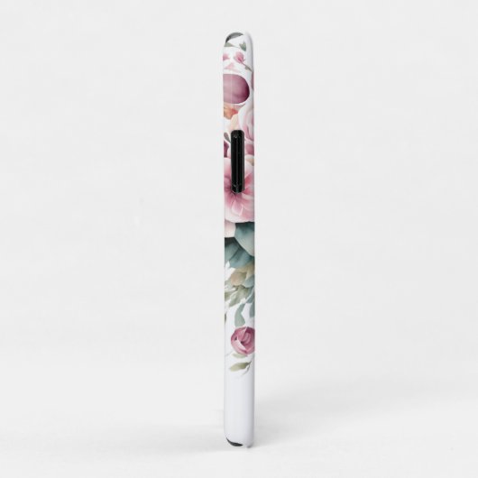Elegante Bloemen Custom Naam Modern Case-Mate iPhone Case (Achterkant/rechts)