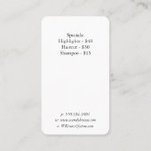 Elegante bloemen | Damaskpatroon Visitekaartje (Achterkant)