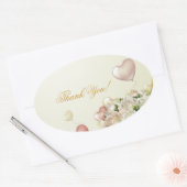 Elegante bloemen dank u bruiloft stickers (Envelop)