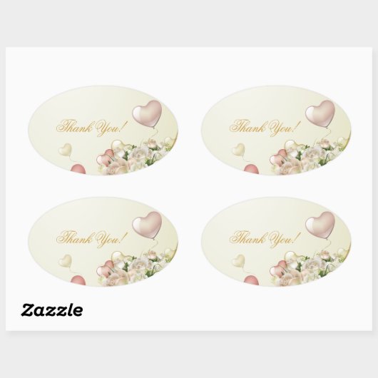 Elegante bloemen dank u bruiloft stickers (Vel)