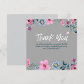Elegante Bloemen Dank u KAART (Voorkant / Achterkant)
