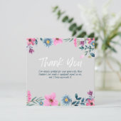 Elegante Bloemen Dank u KAART (Staand voorkant)