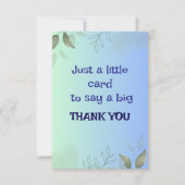 Elegante Bloemen Dank u kaart met gepersonaliseerd (Voorkant)