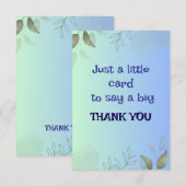 Elegante Bloemen Dank u kaart met gepersonaliseerd (Voorkant / Achterkant)