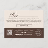 Elegante Bloemen Dank u kaart voor kleine bedrijve (Voorkant)