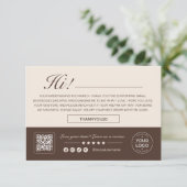 Elegante Bloemen Dank u kaart voor kleine bedrijve (Staand voorkant)