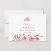 Elegante Bloemen Dank u Kaarten (Voorkant)