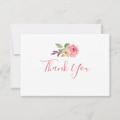 Elegante Bloemen Dank u Kaarten (Achterkant)