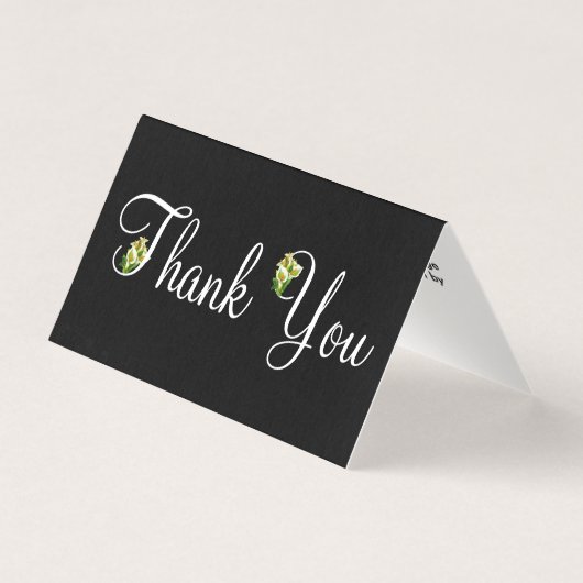 Elegante Bloemen Dank u Kaarten (Voorkant)