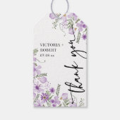 Elegante Bloemen Dank u Trouwgunst Label Cadeaulabel (Voorkant)