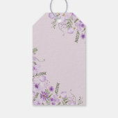 Elegante Bloemen Dank u Trouwgunst Label Cadeaulabel (Achterkant)