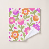 Elegante Bloemen Design – Mooi &  Bad Handdoek (Wasdoekje)