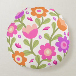 Elegante Bloemen Design – Mooi & Rond Kussen