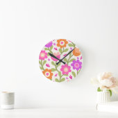 Elegante Bloemen Design – Mooi &  Ronde Klok (Huis)