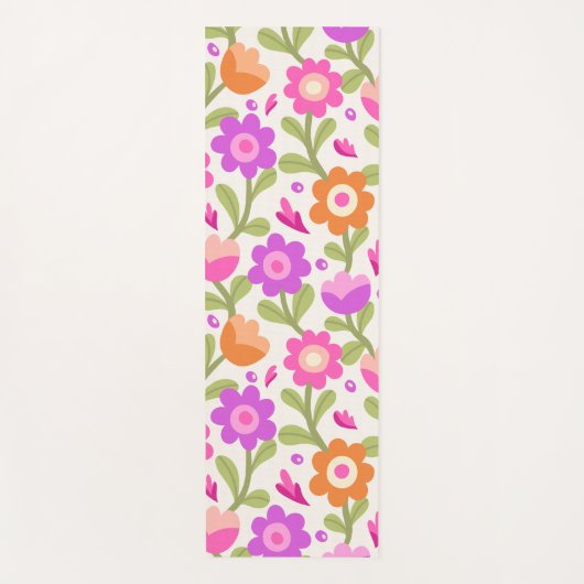 Elegante Bloemen Design – Mooi &  Yogamat (Voorkant)