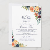 Elegante bloemen die we opnieuw beloven vernieuwin kaart (Voorkant)