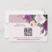 Elegante  Bloemen Digitale Bruiloft RSVP Kaart (Voorkant)