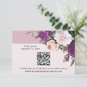 Elegante Bloemen Digitale Bruiloft RSVP Kaart (Staand voorkant)