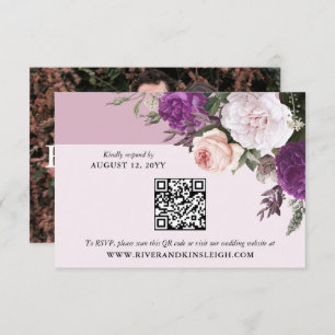 Elegante  Bloemen Digitale Bruiloft RSVP Kaart