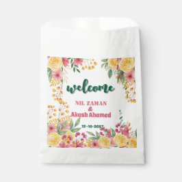 Elegante Bloemen Dubbele Naam Bruids Douche Uitnod Bedankzakje