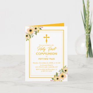 Elegante bloemen eerste katholieke communie