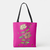 Elegante bloemen en bladeren. tote bag (Achterkant)
