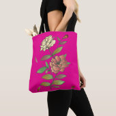 Elegante bloemen en bladeren. tote bag (Dichtbij)