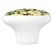 Elegante bloemen en groen keramische knop (Zijkant)