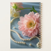 Elegante bloemen en parels planner (Achterkant)