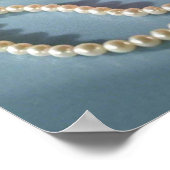 Elegante bloemen en parels poster (Hoek)