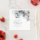 Elegante Bloemen en Prosecco Bloemige Bruidsdouche Servet (Insitu)