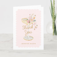 Elegante Bloemen en Prosecco Bruiloft Feestje Vouw